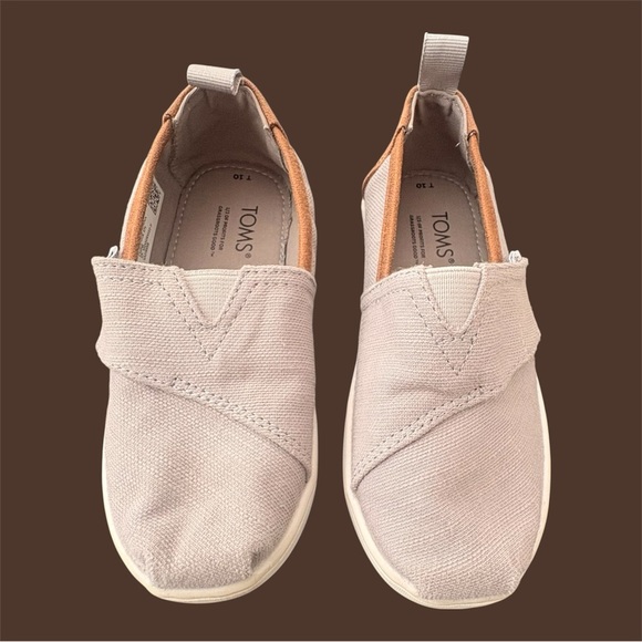 TOMS Alpargata Grey Woven Toddler Shoe Toddler Size 10 - Picture 4 of 9
